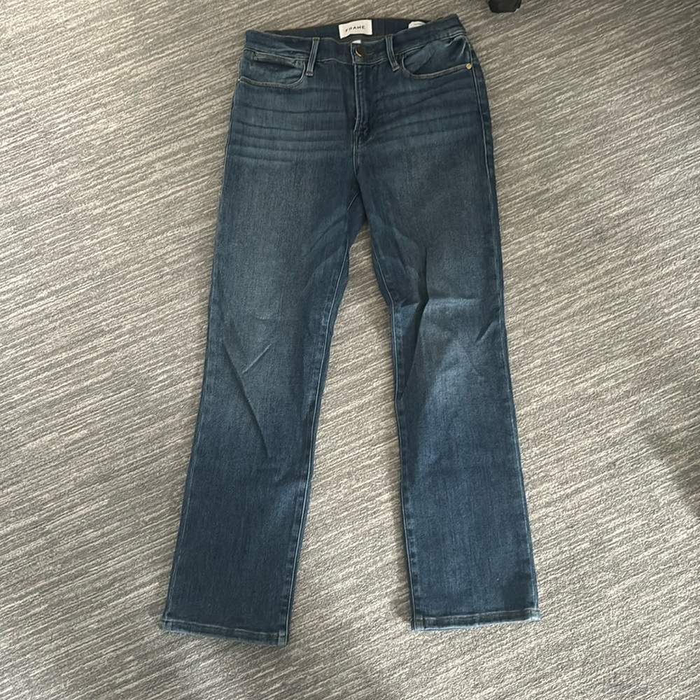 Blue Straight Legged Le High Jeans